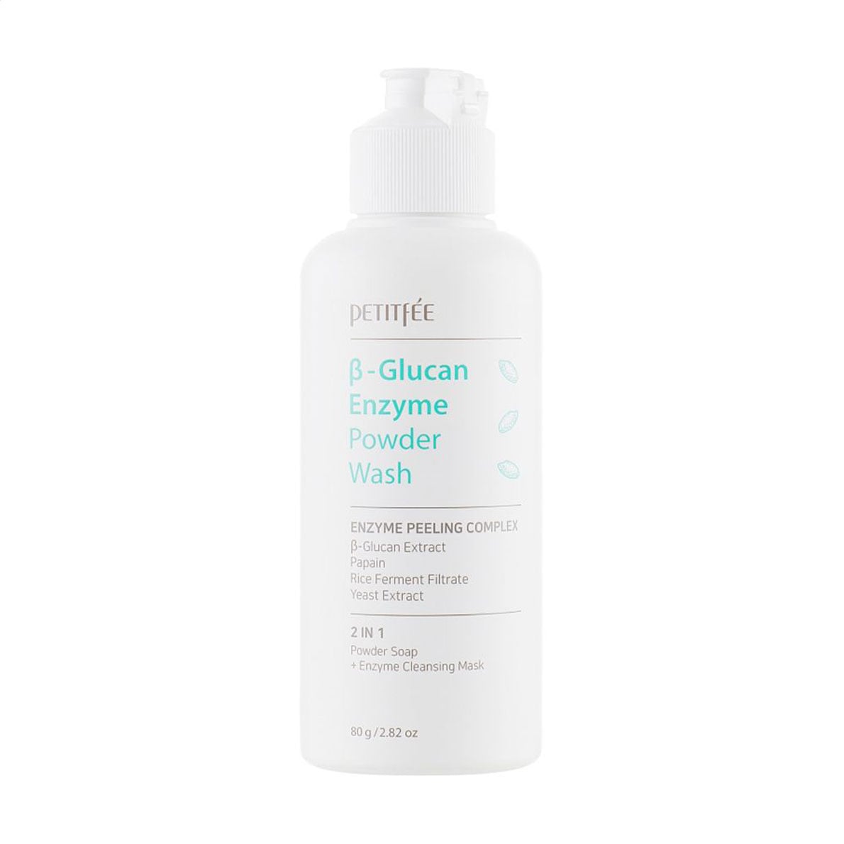 Ензимна пудра для вмивання Petitfee &amp; Koelf Beta-Glucan Enzyme Powder Wash з бета-глюканом, 80 г