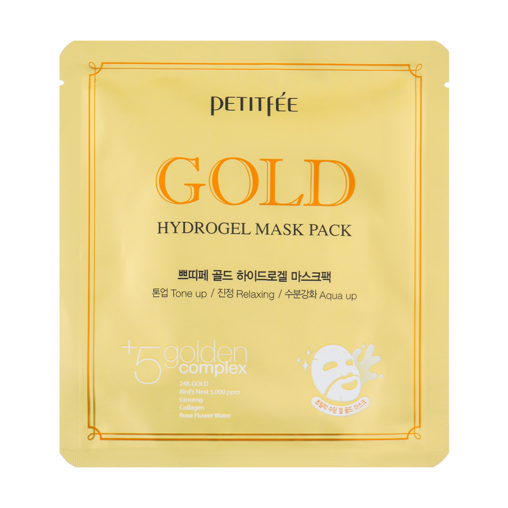 Гідрогелева маска для обличчя з золотим комплексом +5 Petitfee &amp; Koelf Gold Hydrogel Mask Pack +5 golden complex, 32 г